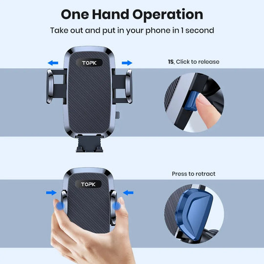 2-in-1 Autotelefonhalter: Armaturenbrett & Entlüftung, universal kompatibel